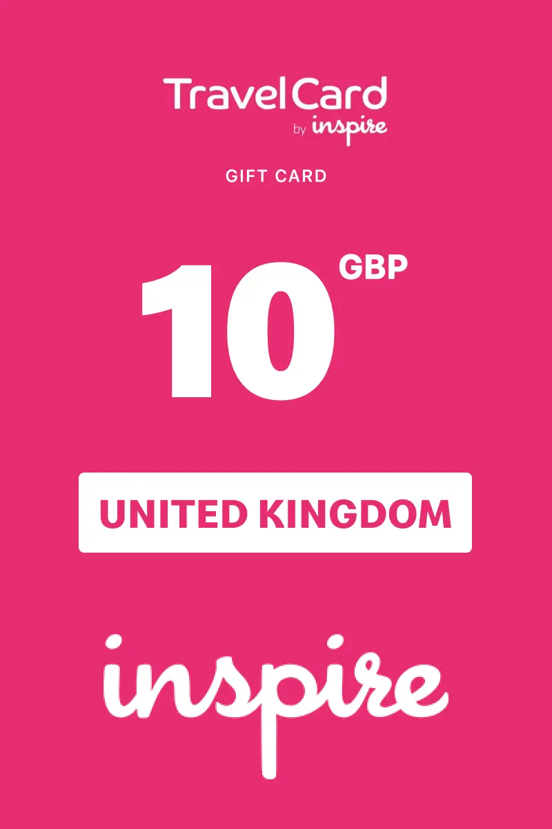TravelCard by Inspire 10 GBP Gift Card (United Kingdom) - Digital Key