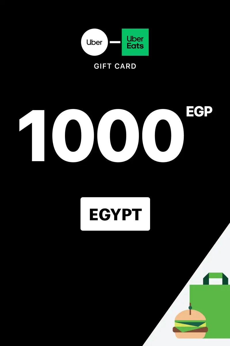 Uber Rides and Uber Eats 1000 EGP Gift Card (Egypt) - Digital Key