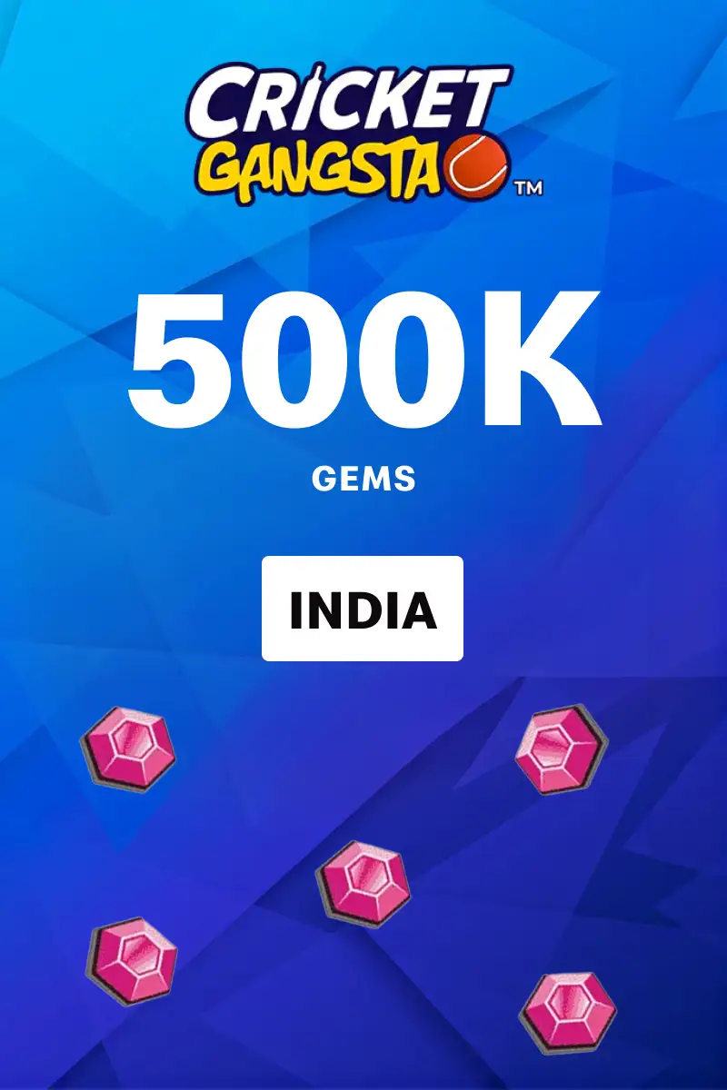 Cricket Gangsta Coin Pack 500000 + Gem Pack (India) - Digital Key