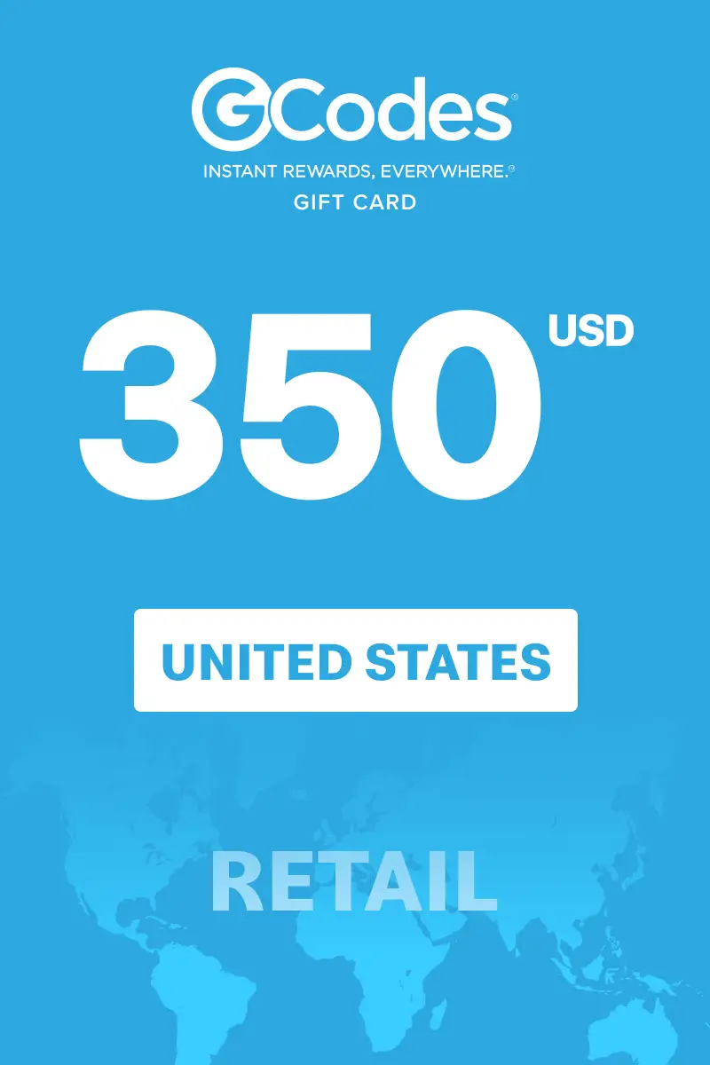 GCodes Global Retail 350 USD Gift Card (United States) - Digital Key