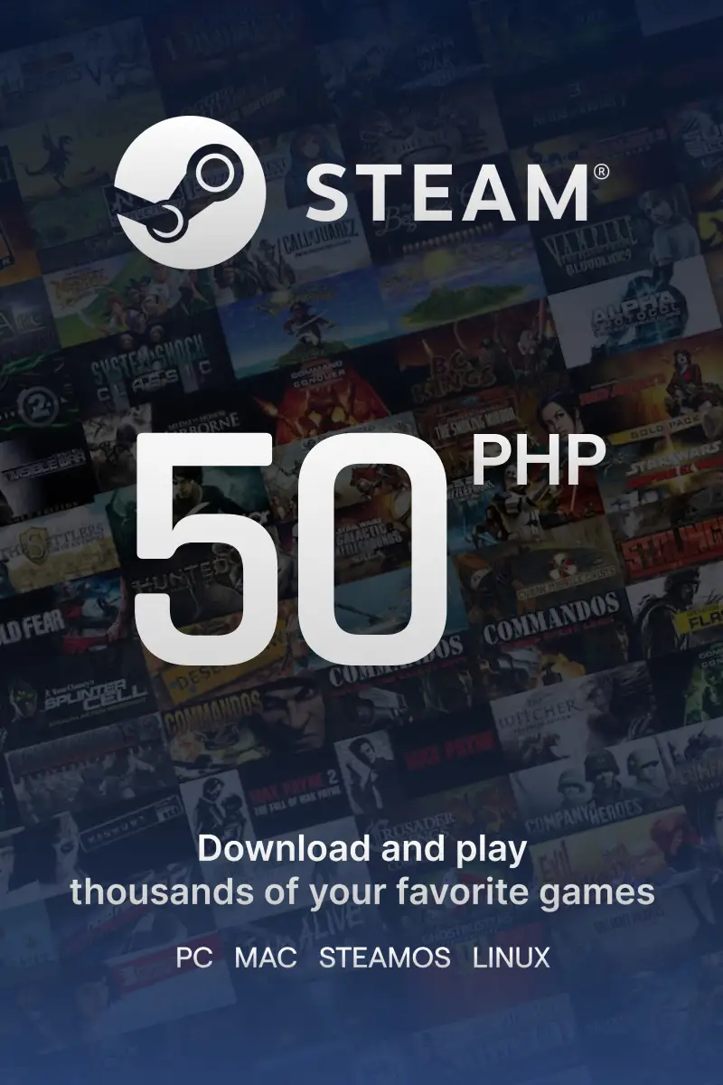 

Steam Wallet ₱50 PHP Gift Card (PH) - Digital Code