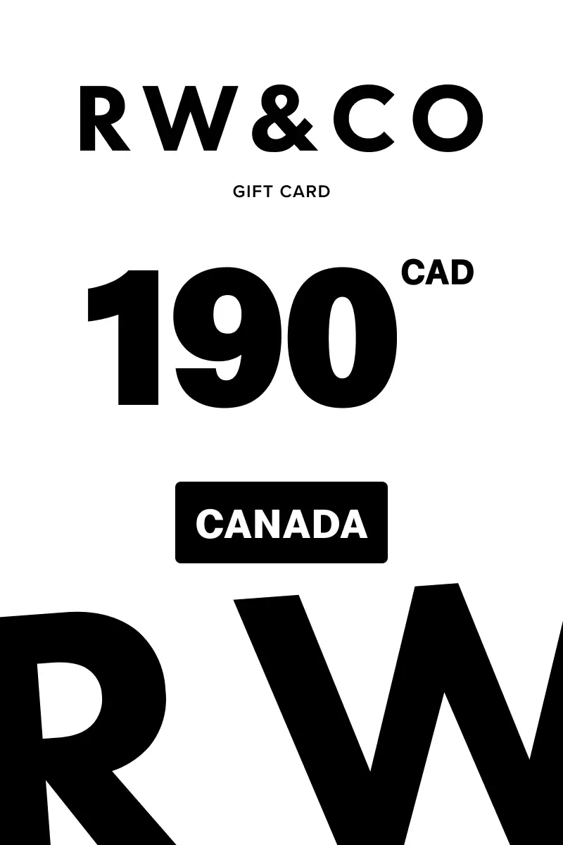 RW and Co 190 CAD Gift Card (Canada) - Digital Key