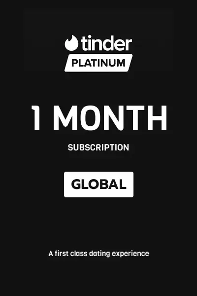 Tinder Platinum 1 Month Subscription (Limited Expiry) (Global) - Digital Key