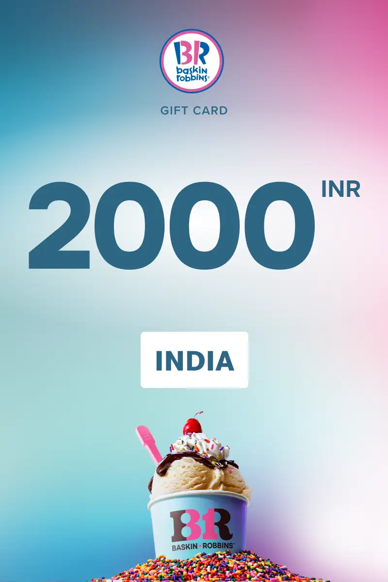 Baskin Robbins 2000 INR Gift Card (India) - Digital Key