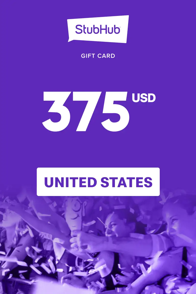 StubHub 375 USD Gift Card (United States) - Digital Key