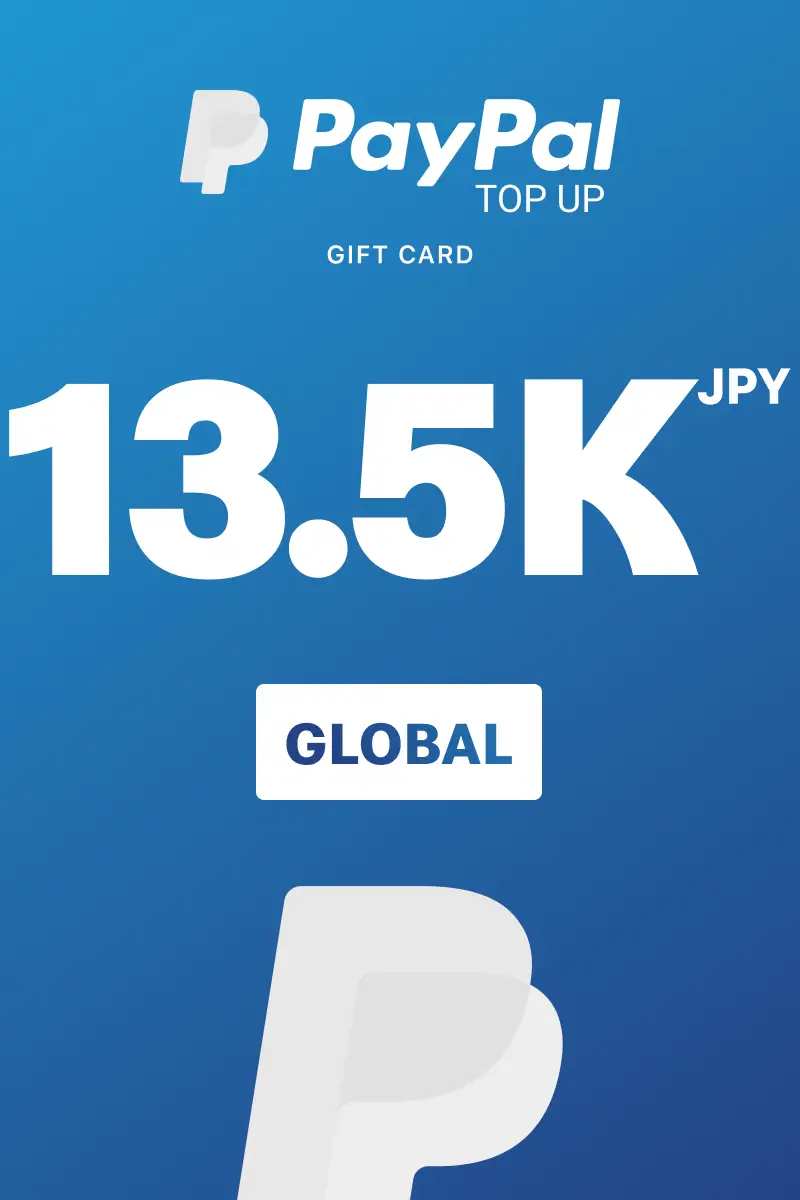 PayPal Instant Top Up 13500 JPY Gift Card (Global) - Digital Key