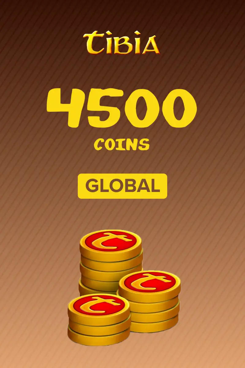 Tibia 4500 Coins (Global) - Digital Key