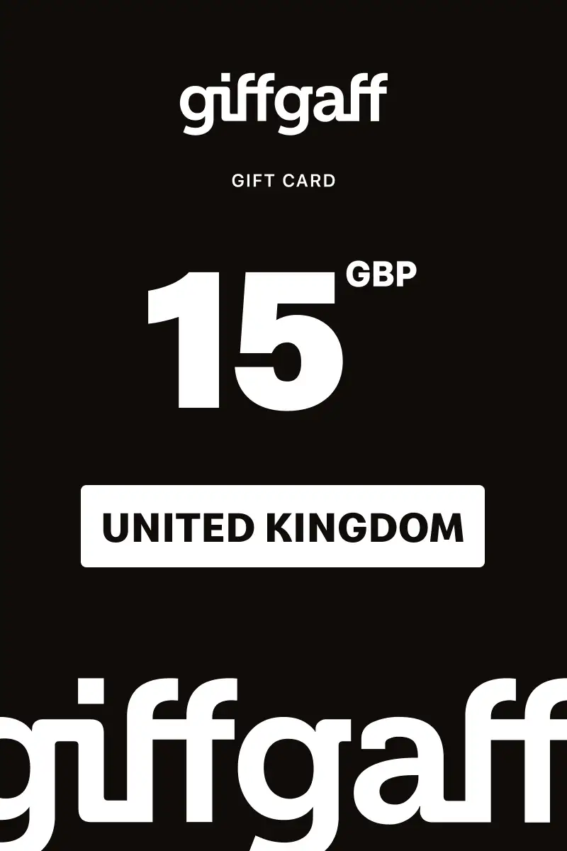 Giff Gaff 15 GBP Gift Card (United Kingdom) - Digital Key