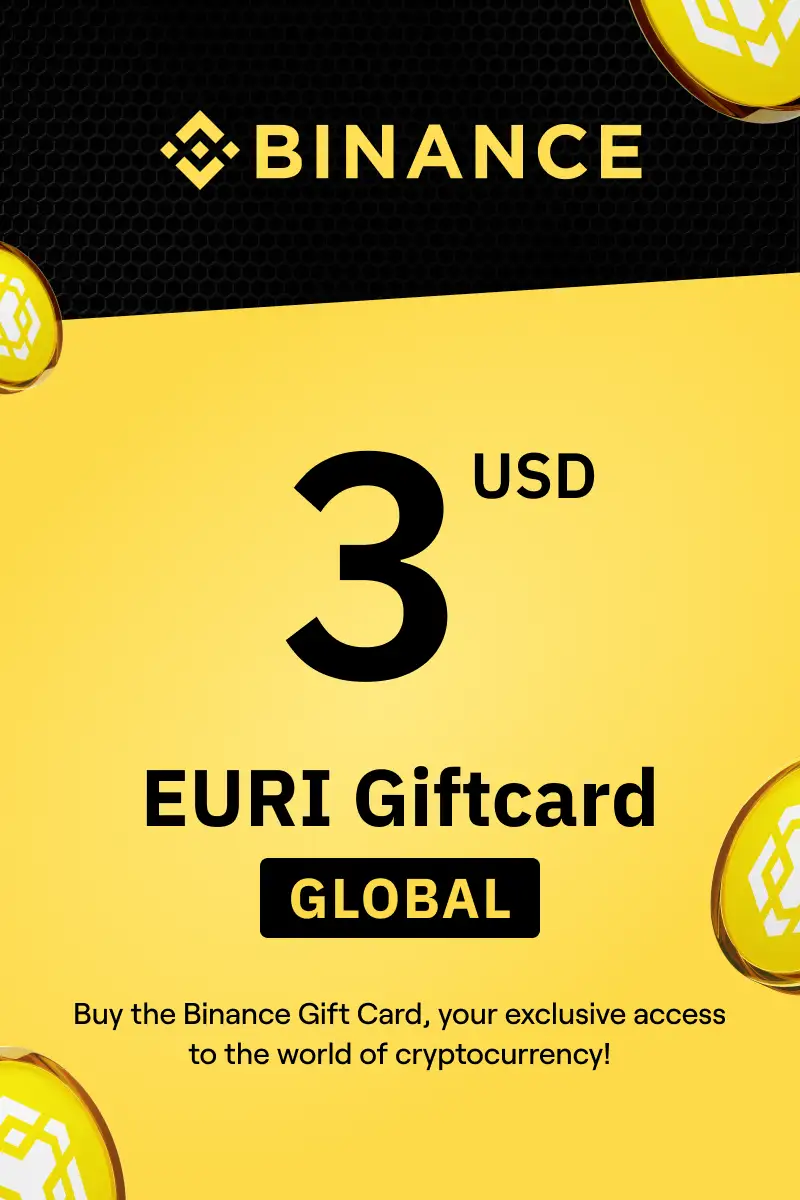 Binance (EURI) 3 USD Gift Card (Global) - Digital Key