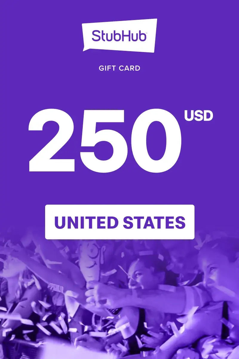 StubHub 250 USD Gift Card (United States) - Digital Key