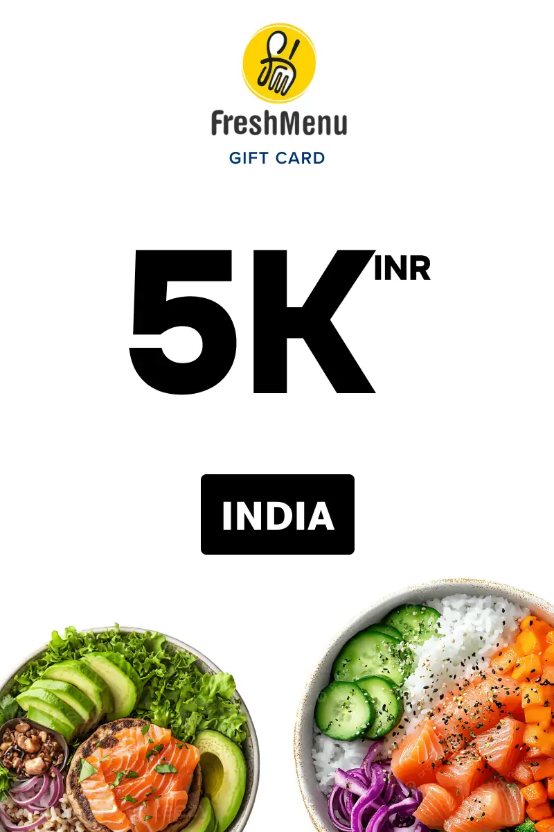 Fresh Menu 5000 INR Gift Card (India) - Digital Key