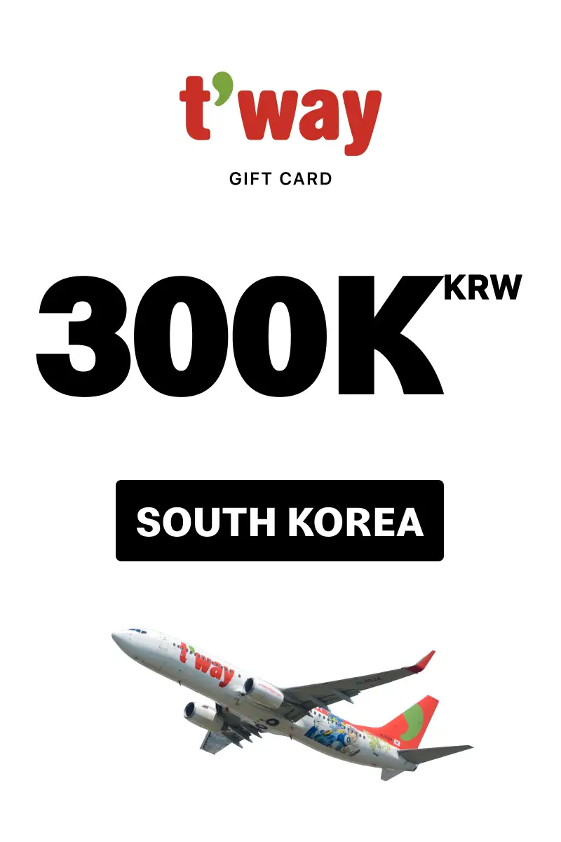 T'way Airline 300000 KRW Gift Card (South Korea) - Digital Key
