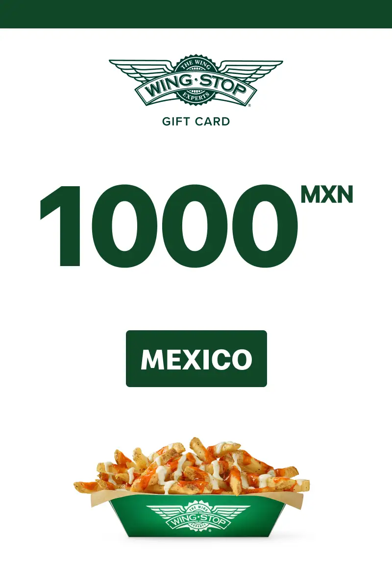 Wing Stop 1000 MXN Gift Card (Mexico) - Digital Key