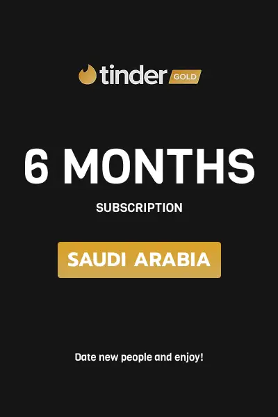 Tinder Gold 6 Months Subscription (Saudi Arabia) - Digital Key