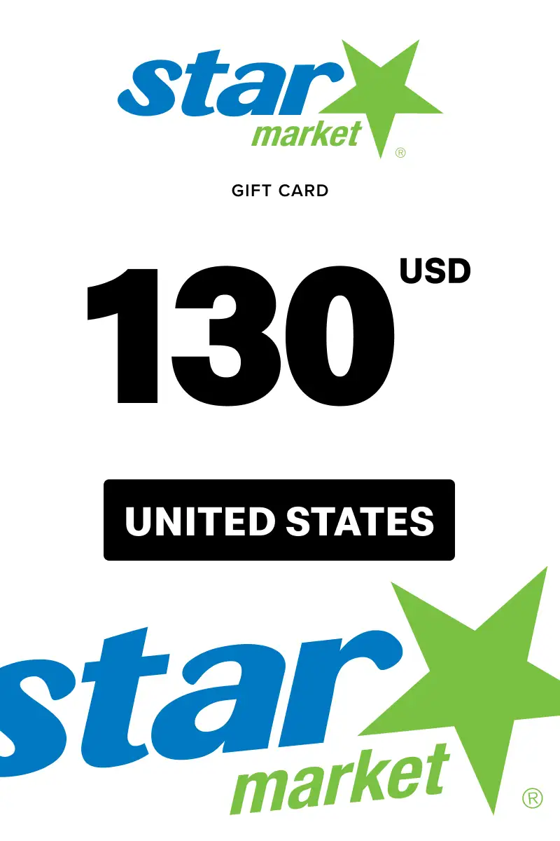 Star Market 130 USD Gift Card (United States) - Digital Key