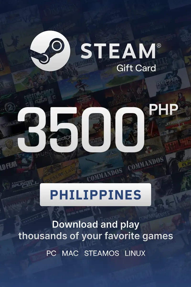 Steam Wallet 3500 PHP Gift Card (Philippines) - Digital Key
