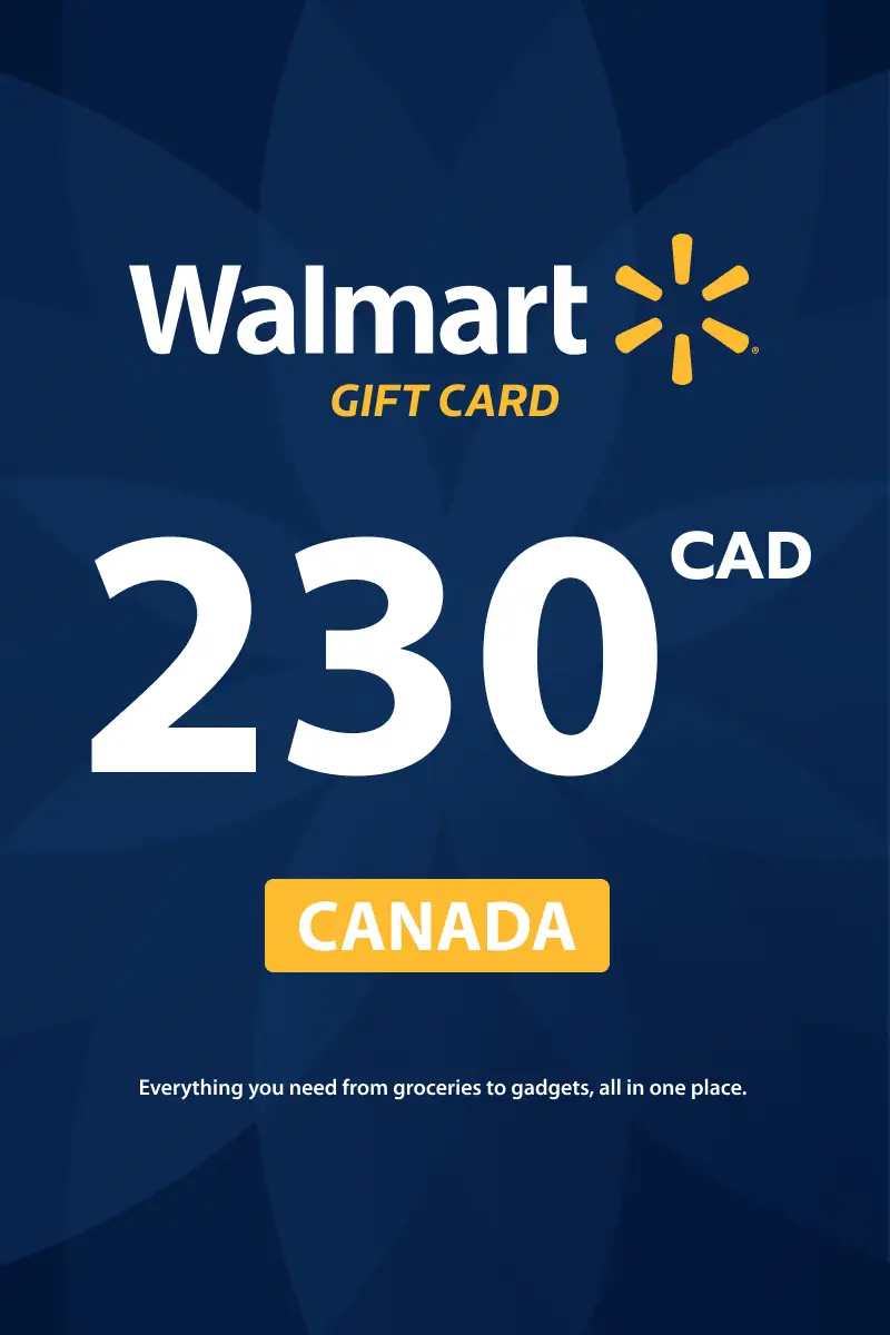 Walmart 230 CAD Gift Card (Canada) - Digital Key