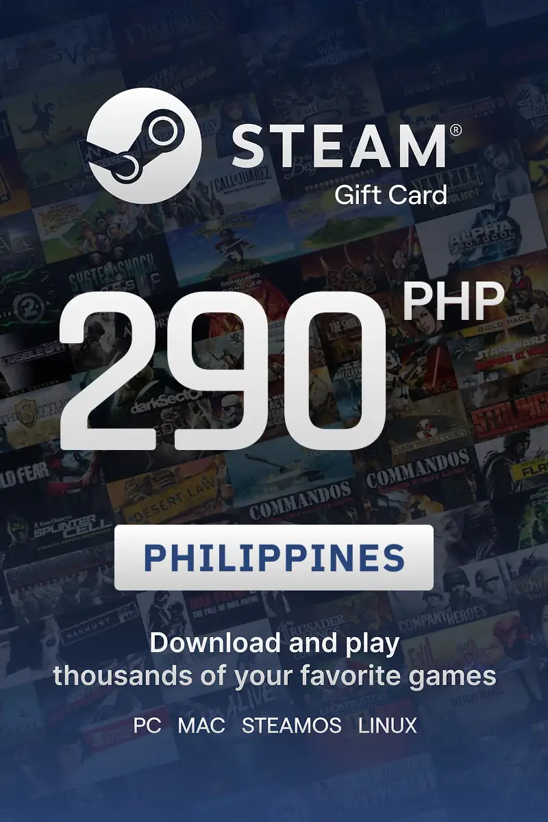 Steam Wallet 290 PHP Gift Card (Philippines) - Digital Key