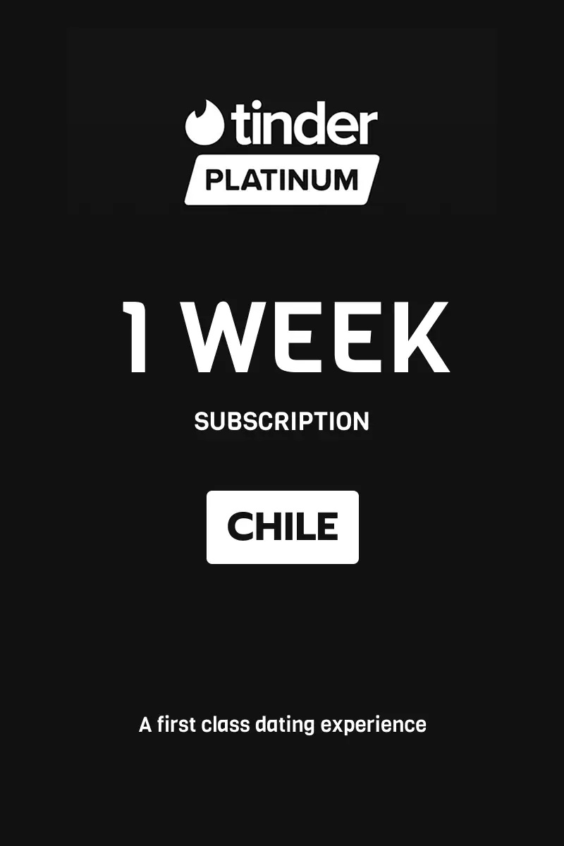 Tinder Platinum 1 Week Subscription (Chile) - Digital Key