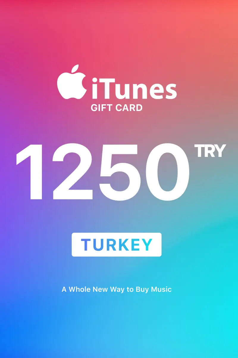Apple iTunes 1250 TRY Gift Card (Turkey) - Digital Key