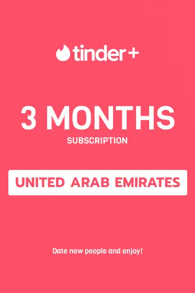 Tinder Plus - 3 Months Subscription (United Arab Emirates) - Digital Key