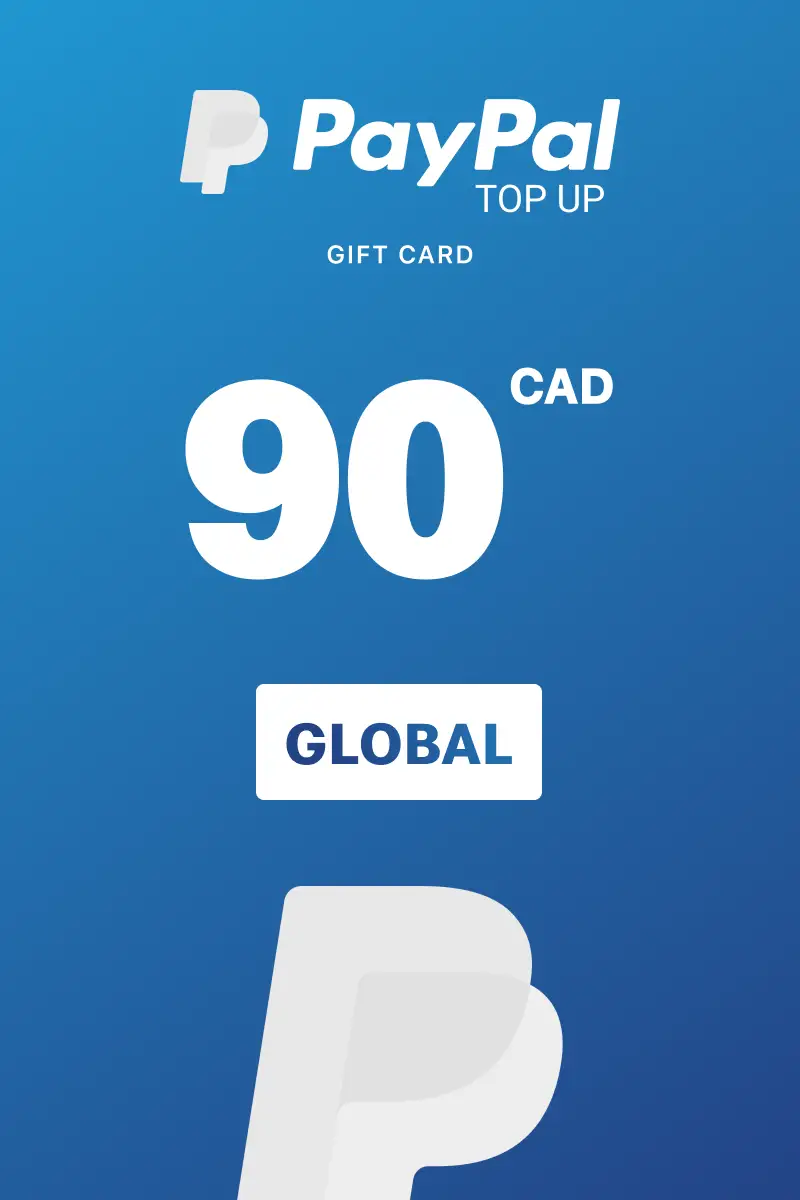 PayPal Instant Top Up 90 CAD Gift Card (Global) - Digital Key