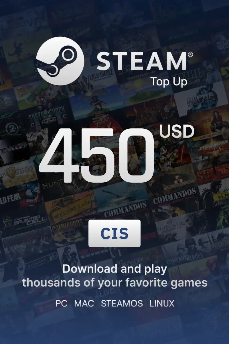 Steam Top Up 450 USD (CIS) - Directopup - Digital Key