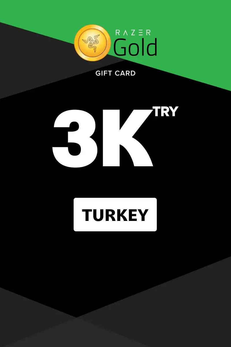 Razer Gold 3000 TRY Gift Card (Turkey) - Digital Key