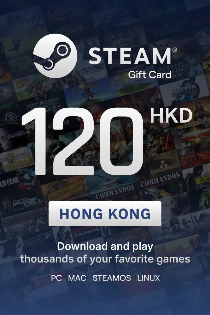Steam Wallet 120 HKD Gift Card (Hong Kong) - Digital Key