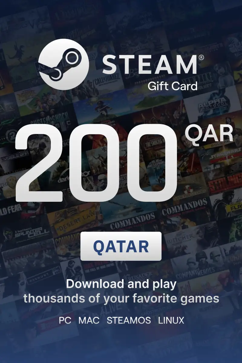 Steam Wallet 200 QAR Gift Card (Qatar) - Digital Key