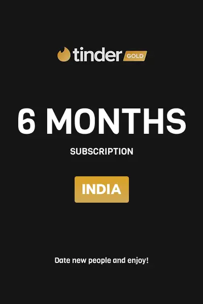 Tinder Gold 6 Months Subscription (India) - Digital Key
