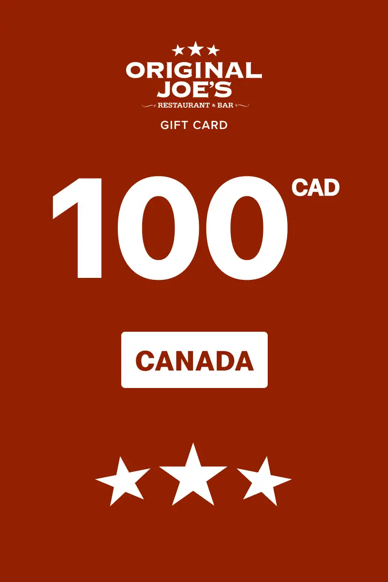 Original Joe's 100 CAD Gift Card (Canada) - Digital Key