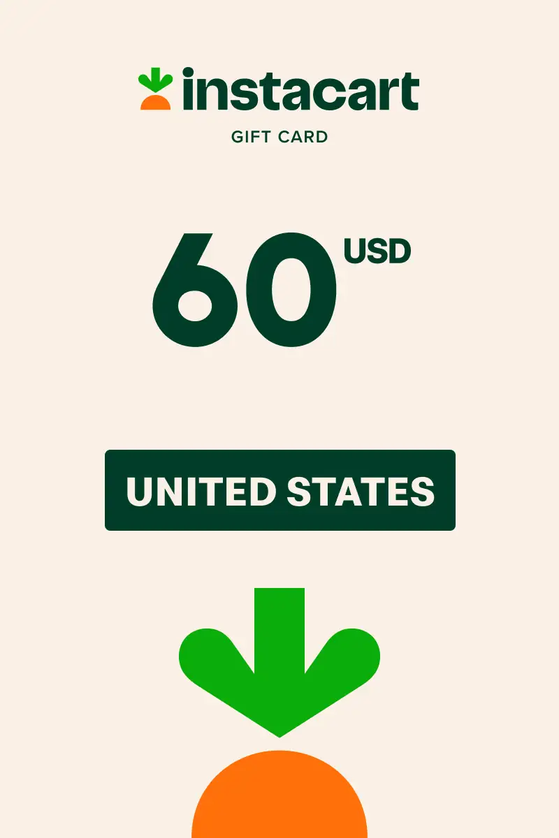 Instacart 60 USD Gift Card (United States) - Digital Key