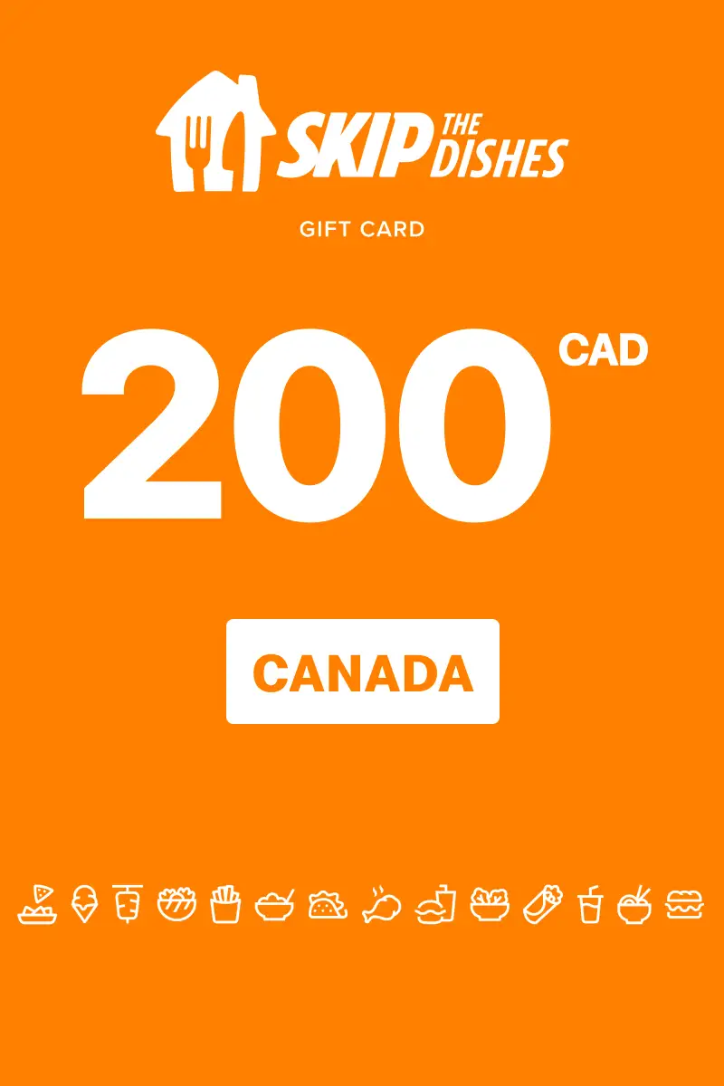 SkipTheDishes 200 CAD Gift Card (Canada) - Digital Key