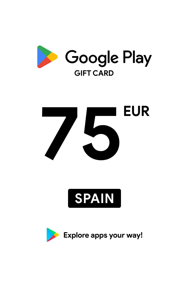 Google Play 75 EUR Gift Card (Spain) - Digital Key