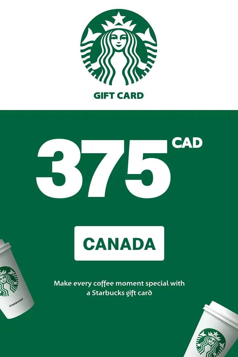 Starbucks 375 CAD Gift Card (Canada) - Digital Key