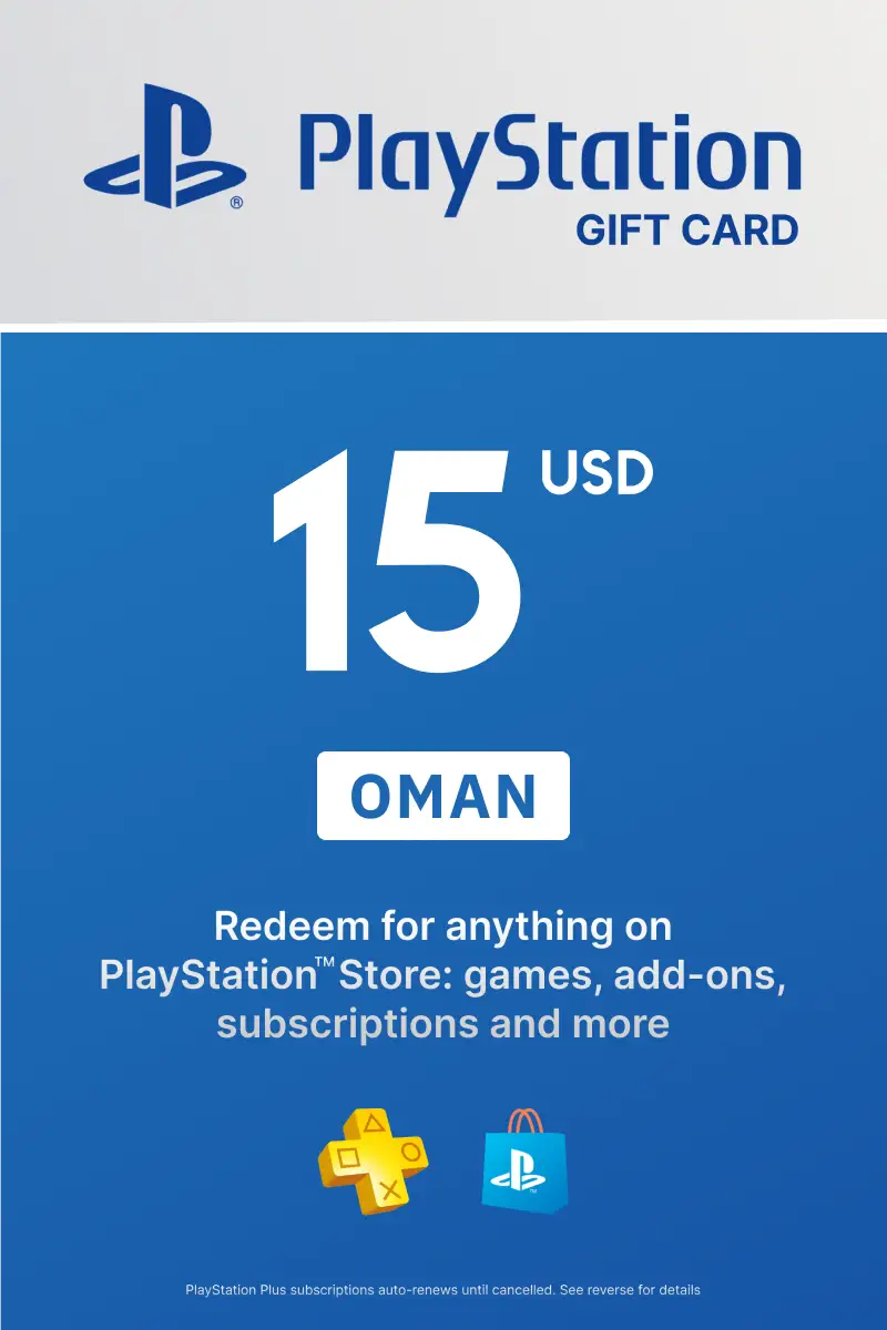 PlayStation Store 15 USD Gift Card (Oman) - Digital Key