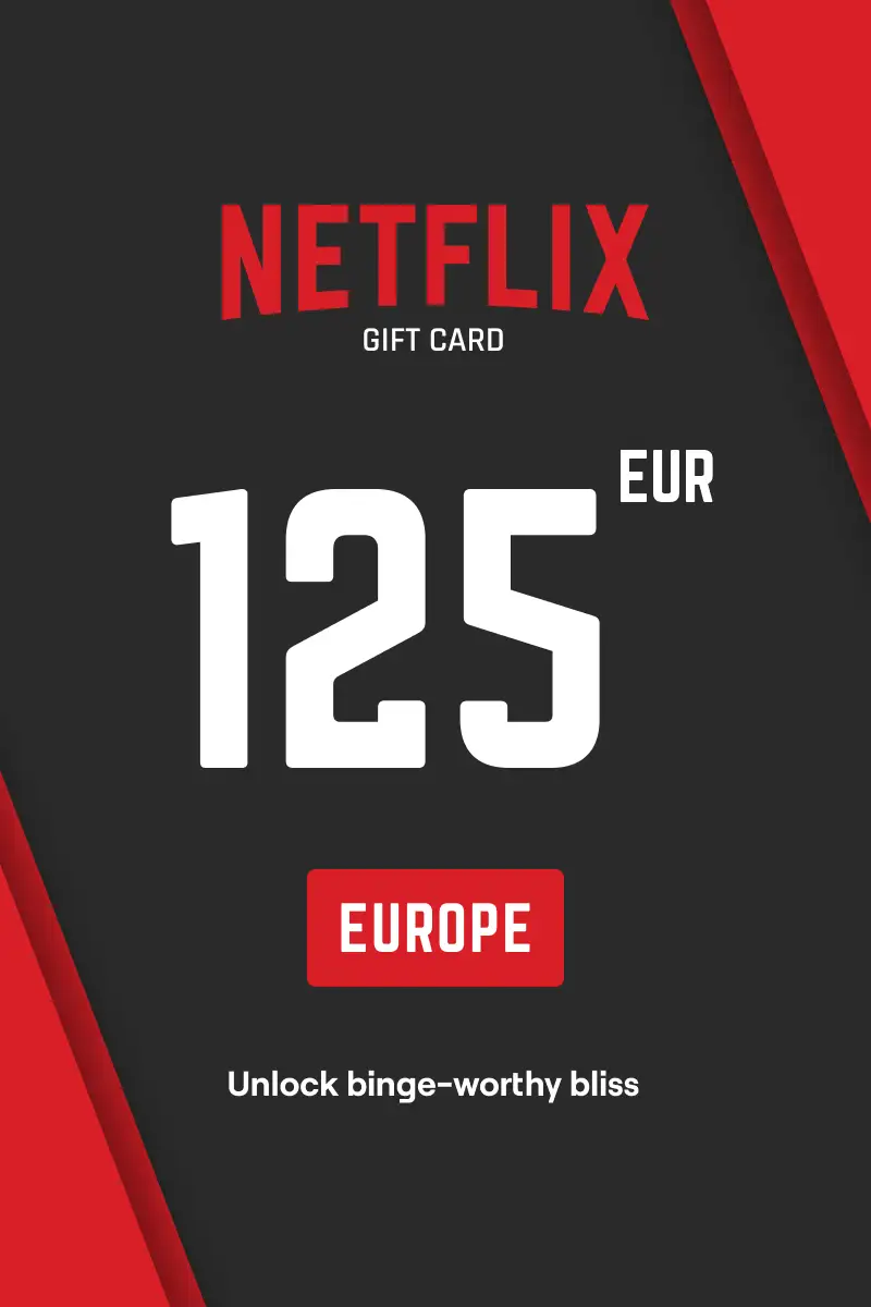 Netflix 125 EUR Gift Card (Europe) - Digital Key