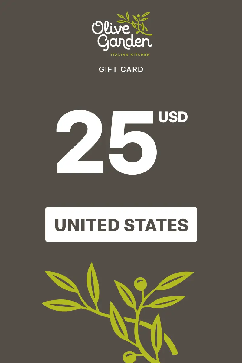 Olive Garden 25 USD Gift Card (United States) - Digital Key