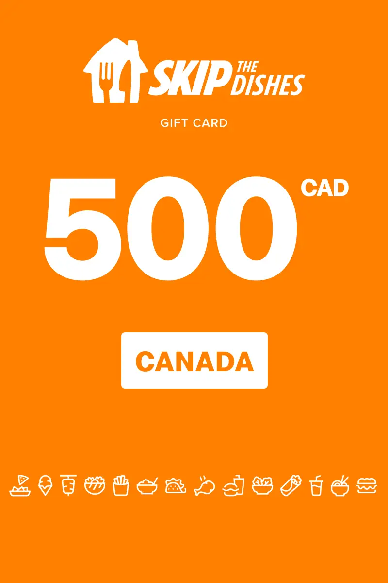 SkipTheDishes 500 CAD Gift Card (Canada) - Digital Key