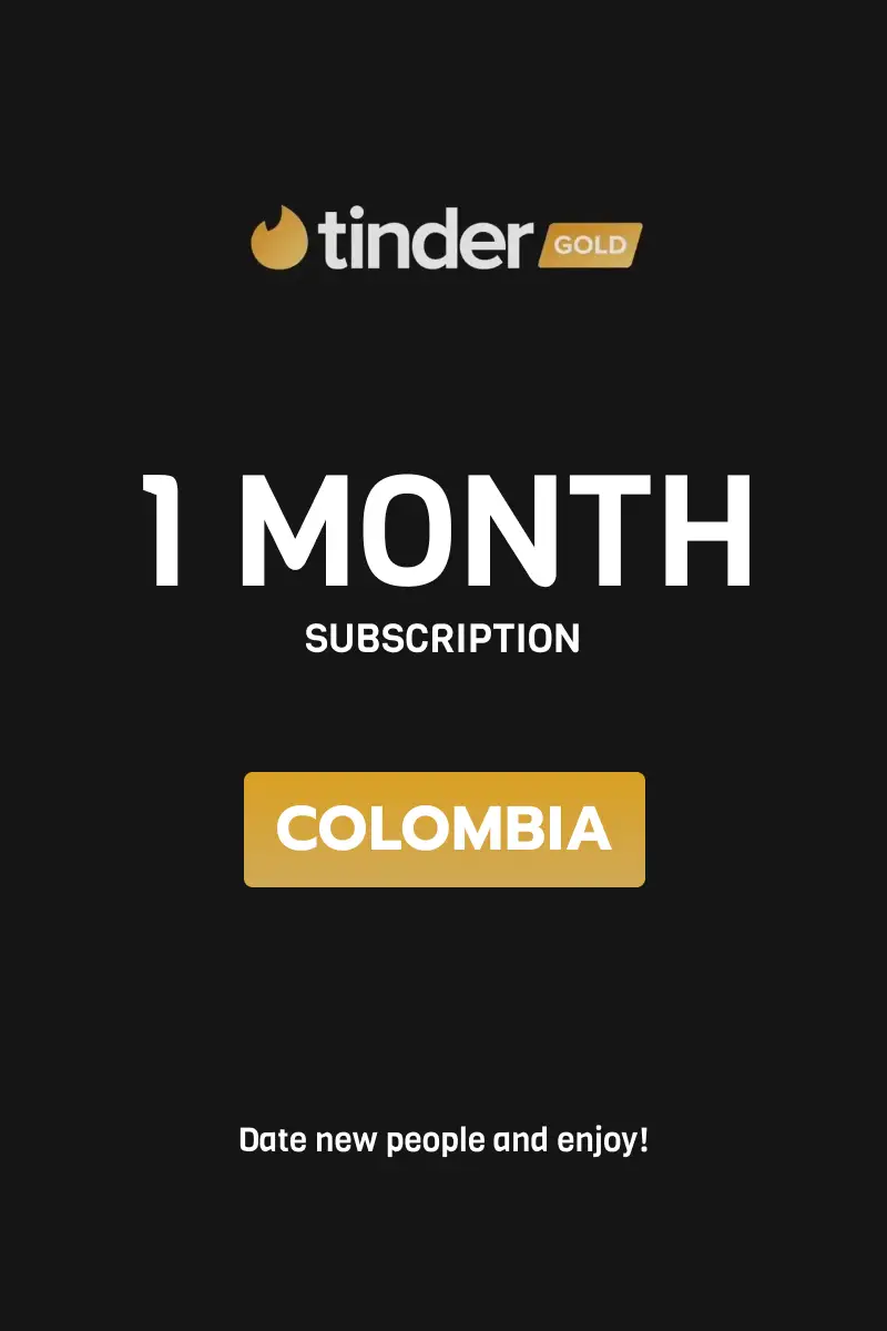 Tinder Gold 1 Month Subscription (Colombia) - Digital Key