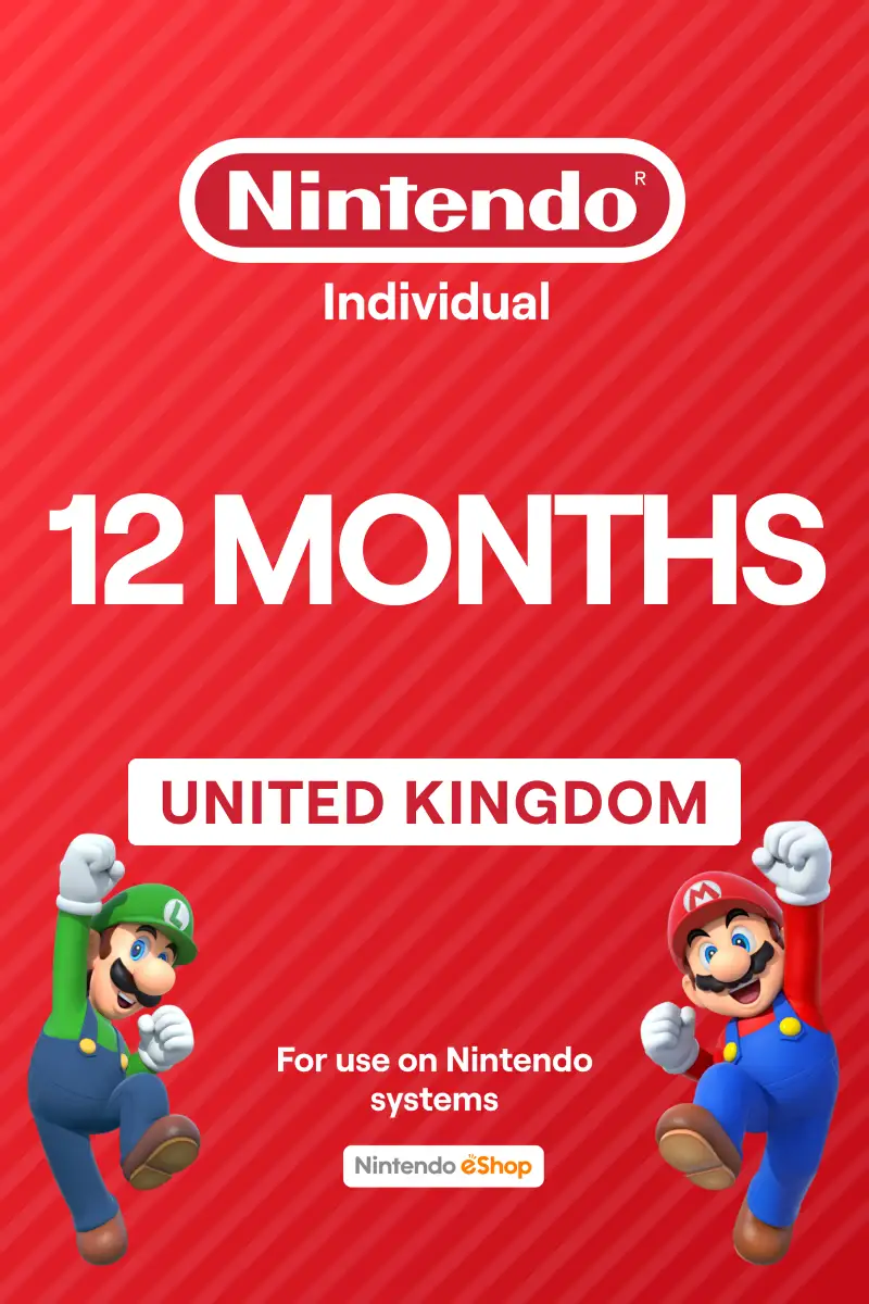 Nintendo Switch Online 12 Months Individual Membership (United Kingdom) - Digital Key