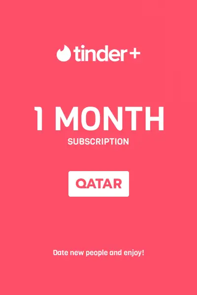 Tinder Plus - 1 Month Subscription (Qatar) - Digital Key