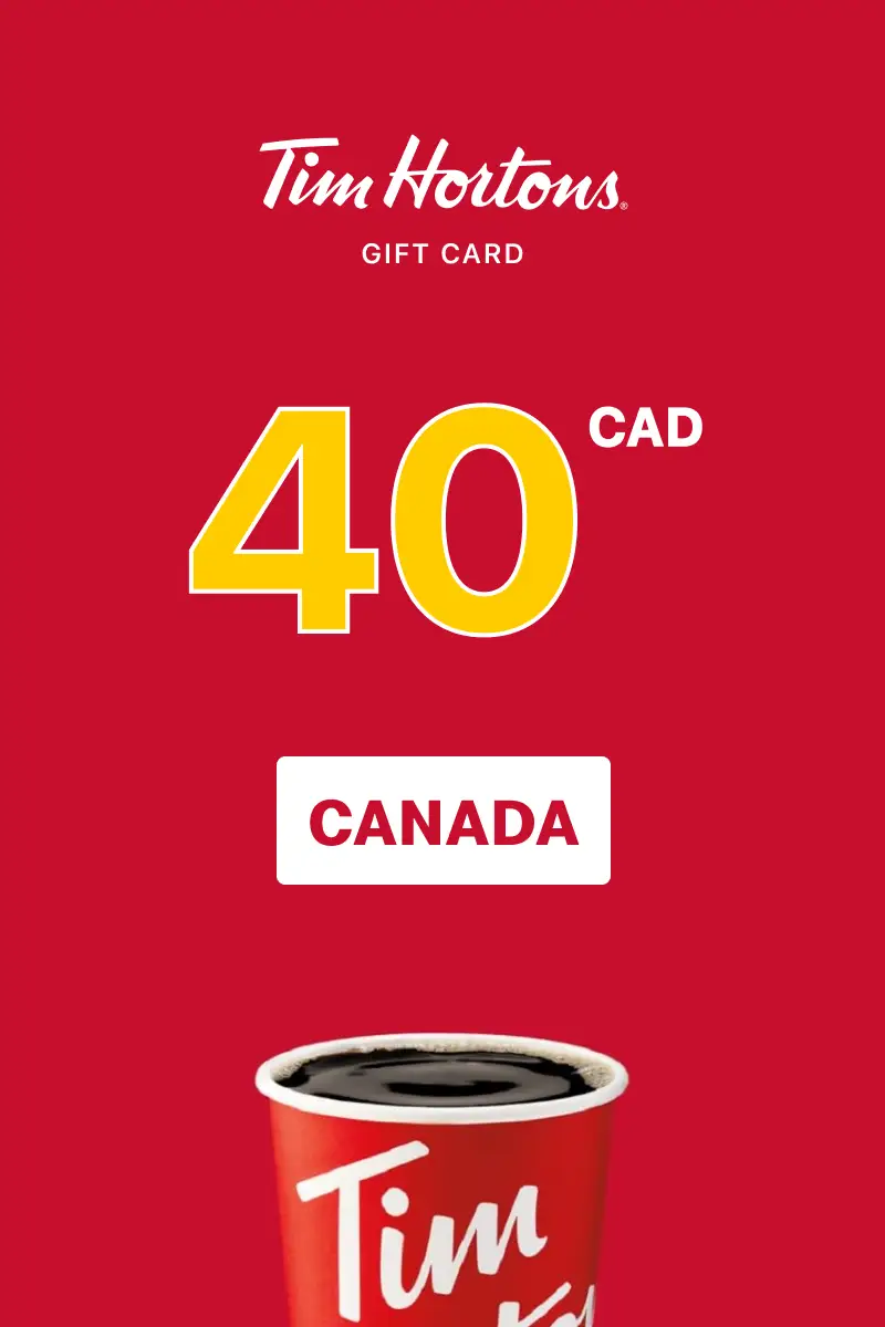 Tim Hortons 40 CAD Gift Card (Canada) - Digital Key