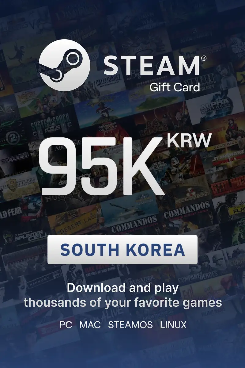 Steam Wallet 95000 KRW Gift Card (South Korea) - Digital Key