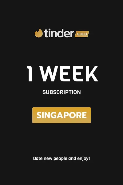 Tinder Gold 1 Week Subscription (Singapore) - Digital Key