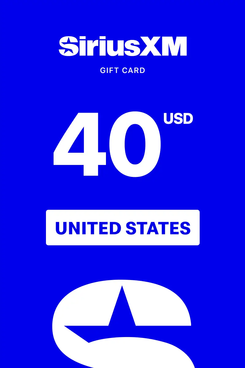 SiriusXM 40 USD Gift Card (United States) - Digital Key