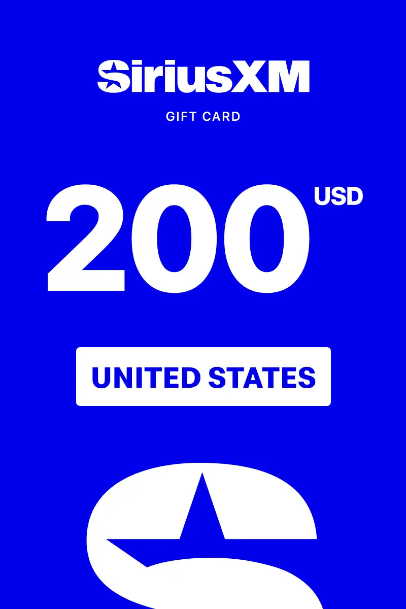 SiriusXM 200 USD Gift Card (United States) - Digital Key