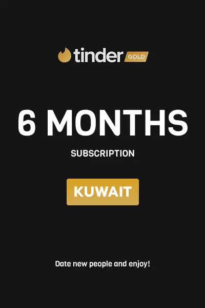 Tinder Gold 6 Months Subscription (Kuwait) - Digital Key
