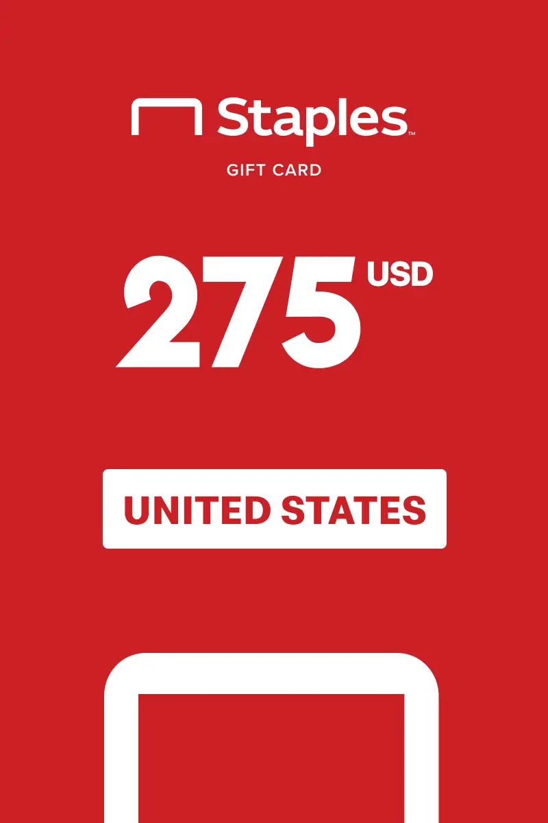 Staples 275 USD Gift Card (United States) - Digital Key